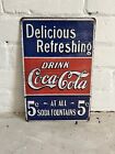 Coca Cola Vintage Style Tin Metal Bar Sign Poster Man Cave Collectible New