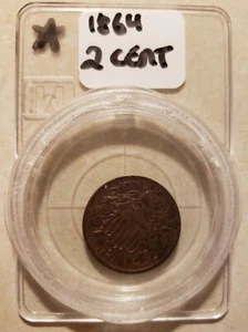 1864 Two Cent Piece, 2c, Nice Details . - Picture 1 of 4