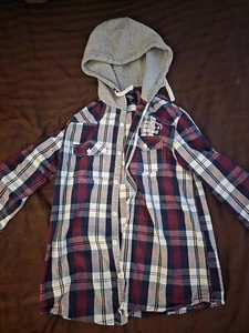 Mens Cedar Wood State Check Hoodie Size M - Picture 1 of 1