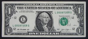 2013 $1 (ONE DOLLAR) - NOTE - ZIP CODE - LYONS, OREGON - 97358 - Picture 1 of 2