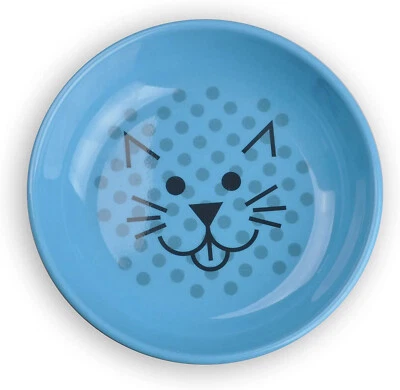 NUEVO Van Ness Pets EcoWare Whisker Friendly Cat Bowl 8 oz azul plato ancho 1 taza 5" Foto 1 de 4