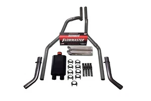Ford F150 15-20 2.5" Dual Exhaust Kits Flowmaster 40 Slash Tip Corner Exit - Picture 1 of 3