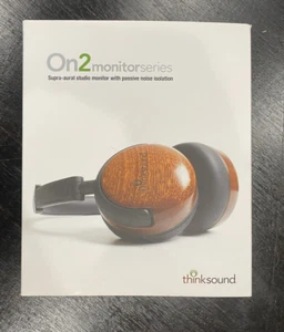 Auriculares On2 Monitor Series Thinksound Sobre las Orejas Madera Grano Falta Almohadilla - Imagen 1 de 9