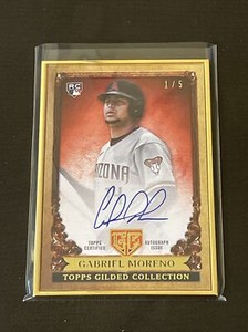Gabriel Moreno 2023 Topps Gilded Collection Framed Auto Red Parallel 1/5 GOG-GM