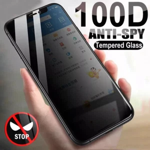 Protection écran Anti-Espion Verre Trempé Privé pour iPhone 16 Pro Max/15/14/13 - Photo 1 sur 7