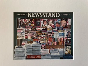 Ken Keeley mini Vintage Sign of the times Newstand OR 1991 Newstand Print Matted - Picture 1 of 4