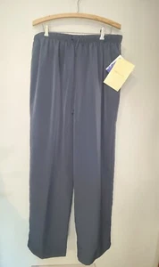 Susan Graver QVC pants XL Women Gray pullon elastic waist Wide Leg NWT - Picture 1 of 12