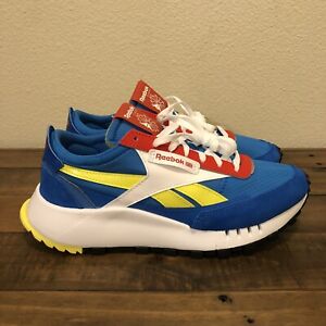 Reebok Classic Leather Legacy Sneakers Blue/Yellow/Red FY9114 Size 5.5/7 Women’s