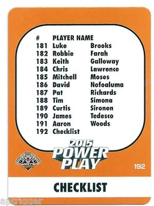 2015 NRL Power Play Base Card (192) Wests Tigers Check LIst - Picture 1 of 1