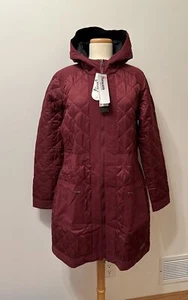 NEW! MERRELL Lahti Long Jacket Women’s L Zinfandel Microquilt Dot Insulated $200 - Picture 1 of 11