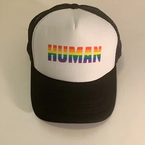 LGBT Proud Caps Trucker Caps Mens Black White SnapBack Adjustable  - Picture 1 of 18