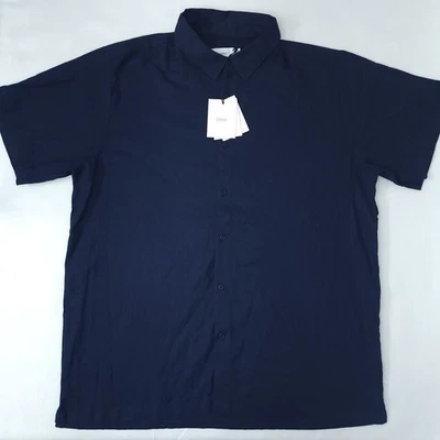 Camisa Onia elástica de lino manga corta con botones para hombre talla XL azul marino nueva con etiquetas $120 Foto 1 de 4
