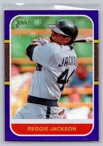 Donruss 887 2021 estilo púrpura Reggie Jackson #233 - Imagen 1 de 2
