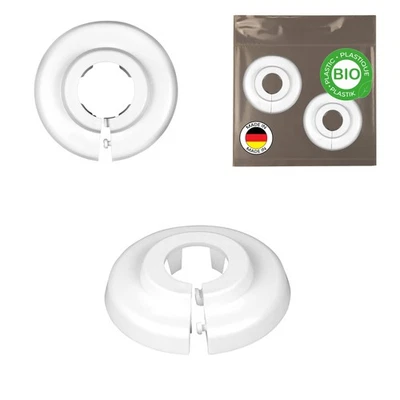 FUX BIO Kunststoff Heizungsrohr Rosette, 15-22mm, Heizrohr-Abdeckung Abdeckrosette
