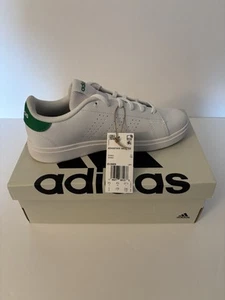 Adidas Jugend Größe 5 Neu im Karton Advantage Base 2.0 J Tennisschuhe ID3889 weiß grün 1B - Bild 1 von 5