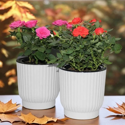 Maceta de plástico para interiores y exteriores con maceta interior, maceta Foto 1 de 3