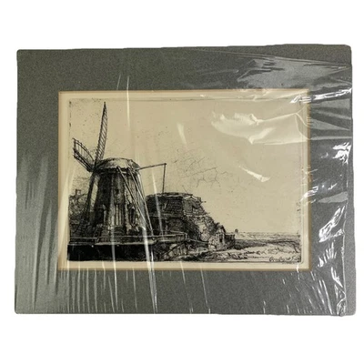 The Windmill de Rembrandt van Rijn reproducción enmarcada de grabado Foto 1 de 3