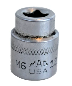 Mac Tools USA M6 12mm Metric Shallow Socket 1/4" Drive 6 Point Chrome - Bild 1 von 6