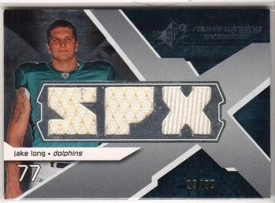 2008 SPx Rookie Winning Materials Dual Patch SPX Letters /99 Jake Long #RM-JL - Image 1 of 2