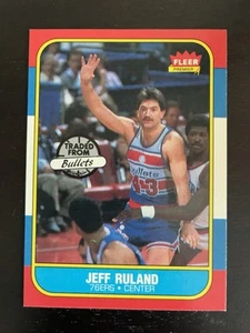 1986-87 Fleer #96 Jeff Ruland Philadelphia 76ers NRMT - Picture 1 of 2