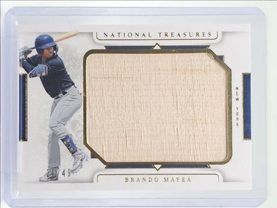 BRANDO MAYEA 2024 NATIONAL TREASURES PROSPECT JUMBO LUMBER PATCH /49 Q0902 - Image 1 of 2