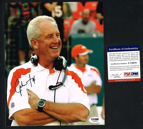 John Fox signed autograph auto 8x10 Photo Denver Broncos Head Coach PSA/DNA Cover