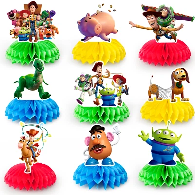 Toy Story Centerpieces for Tables, 9pc 3D Double Side Toy Storys Decorations - Image 1 of 4