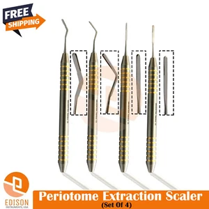 4 Implantat Periotom Zahnextraktion Scaler PDL Atraumatischer Bänderaufzug - Bild 1 von 2