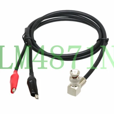 Alligator Clip 44mm to BNC Plug 90° High Voltage MHV 3000V RF Test Cable RG59 1M - Image 1 of 4