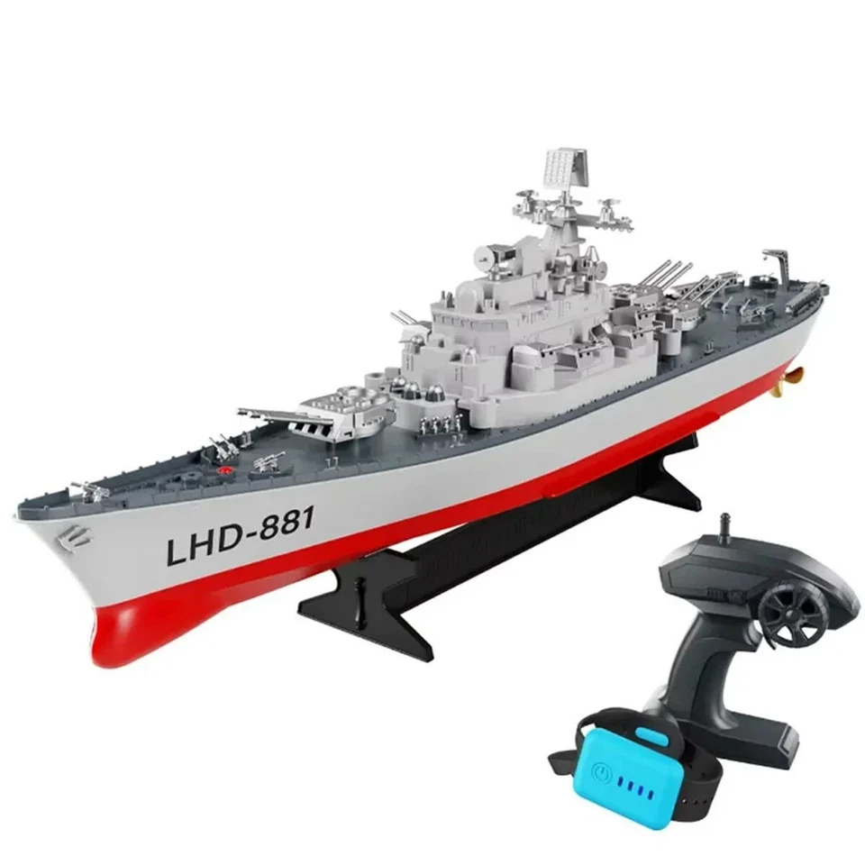 RC corazzata LHD-881 barca telecomandata 1 390 batteria allarme 2 4 Ghz remoto