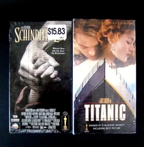 Titanic & Schindler's List VHS Lot Of 2 90s Drama Romance Brand New Sealed - Picture 1 of 3
