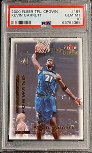 2000-01 Fleer Triple Crown #167 Kevin Garnett Pop 1 - Timberwolves PSA 10 - Bild 1 von 2