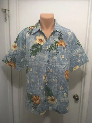 michael austin mens large button short sleeve shirt floral - Image 1 of 4