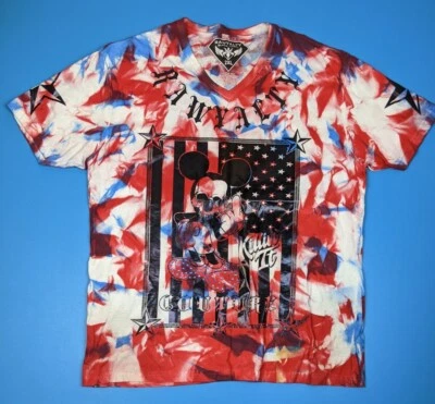 Camiseta para hombre Rawyalty Couture etiqueta negra cuello en V manga corta tie dye 2XL Foto 1 de 4