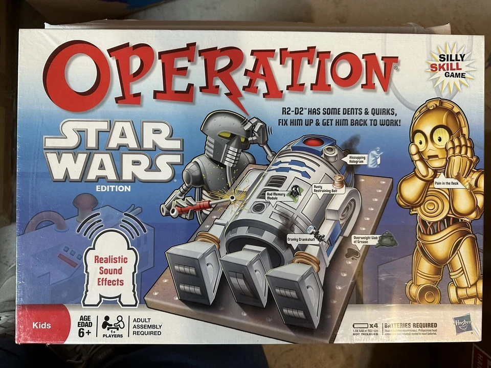 Operation Star Wars Edition Game Hasbro R2d2 3cp0