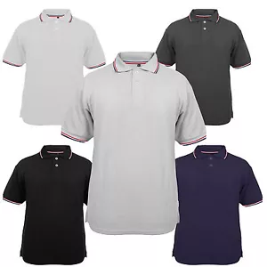 Polo uomo tinta unita punta polo piqué di qualità cotone taglia S-2XL - Foto 1 di 7
