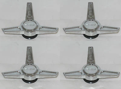 (4) BOSS MOTORSPORTS WHEEL RIM SPINNER TRIBAR CHROME KNOCKOFF 3216 CENTER CAPS  - Image 1 of 4