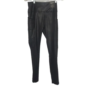 Leggings Simply Vera Wang Pequeños Cuero Vegano Negros Live In Shaping tiro alto - Imagen 1 de 8