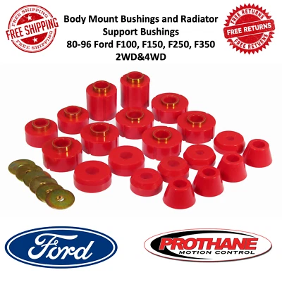 Prothane Radiator Body Mount Bushing Kit For 1980-96 Ford F100, F150, F250, F350 - Image 1 of 3