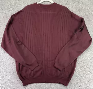Maglione maglia uomo Kilburne & Finch XL manica lunga rosso girocollo misto rayon - Foto 1 di 7