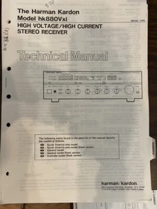 HARMAN KARDON HK880Vxi 880Vxi Service Manual *ORIGINAL* BOOK OR PDF-FREE SHIP - Picture 1 of 1