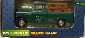 NIB ~ ERT1 955 Die Cast Chevy Pickup John Deere Truck Bank 1/25 Scale ~ 5614