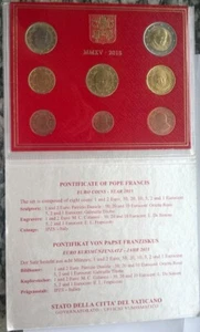 Vatican 2015 Official Euro Mint Set of 8 Coins,UNC - Picture 1 of 4