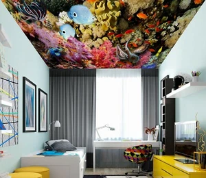 3D Blau Fisch Koralle 346 Wandbilder Wandbild Aufkleber Deko AJ Zoe - Bild 1 von 5