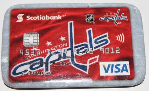 Washington Capitals Scotiabank Canada Visa Promotional Pin Magnet Attachment Cover