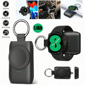 Portable Magnetic Wireless Keychain Charger USB 1400mAh for Samsung Galaxy Watch - Picture 1 of 16
