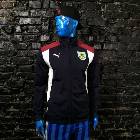 Burnley The Clarets Training Jacket With Zipped Puma Polyester Mens Size L Cover