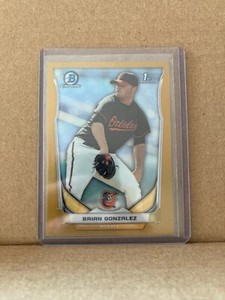 Brian Gonzalez 2014 Bowman Chrome 1st Gold Refractor /50 CDP85