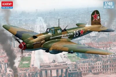 IL-2m3 Berlin 1945 1:48 Plastic Model Kit ACADEMY - Immagine 1 di 4