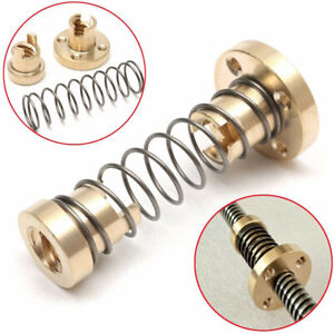 T8 Anti-backlash Spring Loaded Nut For 3D Printer 8mm Trapezoidal Rod Lead S- FL